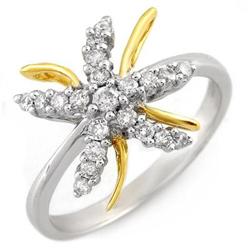 RIGHT-HAND 0.25ctw ACA CERTIFIED DIAMOND TWO-TONE GOLD