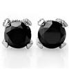 Image 1 : CERTIFIED 3.75CT WHITE/ BLACK DIAMOND EARRINGS 14K GOLD