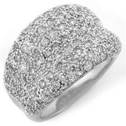 FINE 2.00ctw ACA CERTIFIED DIAMOND BAND 14KT WHITE GOLD