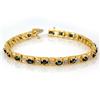 Image 1 : BRACELET 6.09ctw CERTIFIED DIAMOND & BLUE SAPPHIRE