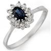 Image 1 : FINE 0.60ctw ACA CERTIFIED DIAMOND & BLUE SAPPHIRE RING