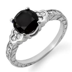 CERTIFIED 2.52ctw WHITE & BLACK DIAMOND RING 14KT GOLD