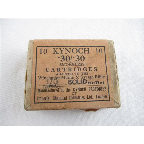 KYNOCH 30-30 SMOKELESS COLLECTIBLE AMMO
