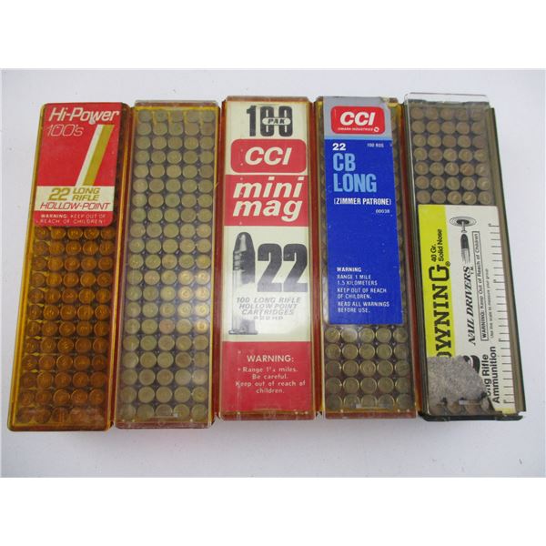 ASSORTED .22 LONG RIFLE AMMO
