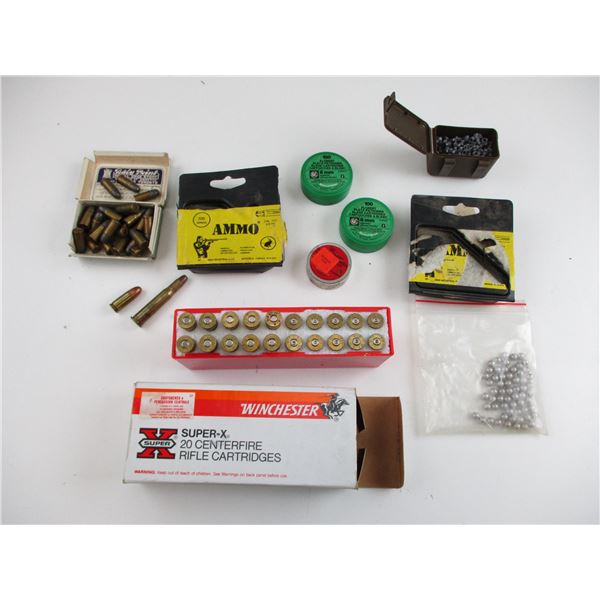 ASSORTED AMMO, BLANK AND PELLET LOT