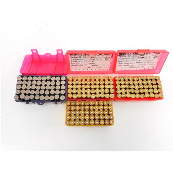 ASSORTED .38 SPECIAL, RELOADED AMMO
