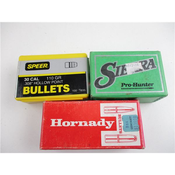 ASSORTED .30 CAL BULLETS