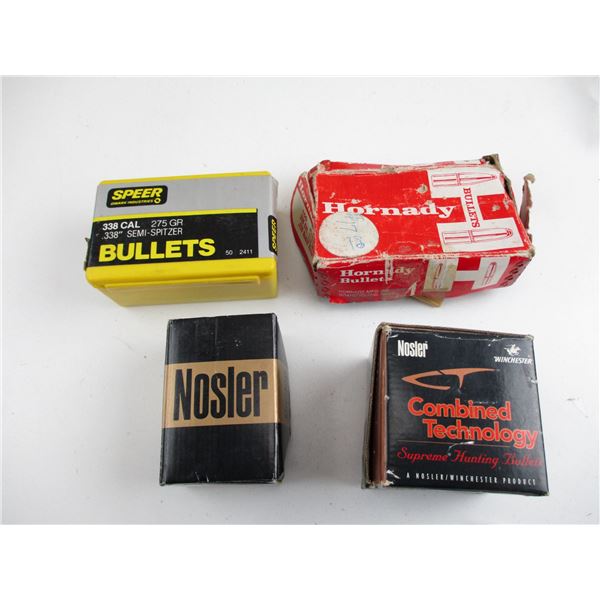 ASSORTED .338 CAL BULLETS