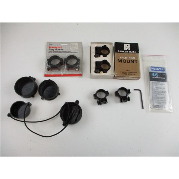 ASSORTED SCOPE RINGS ETC