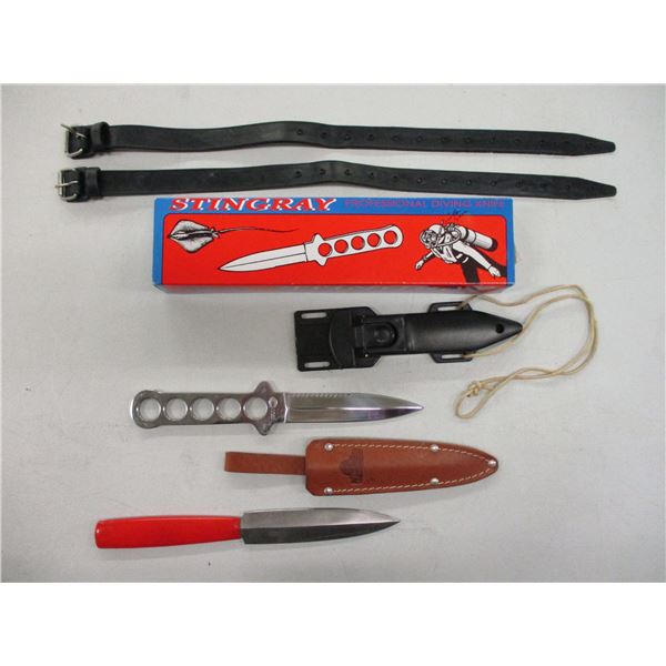 DIVERS KNIFE + FIXED BLADE KNIFE