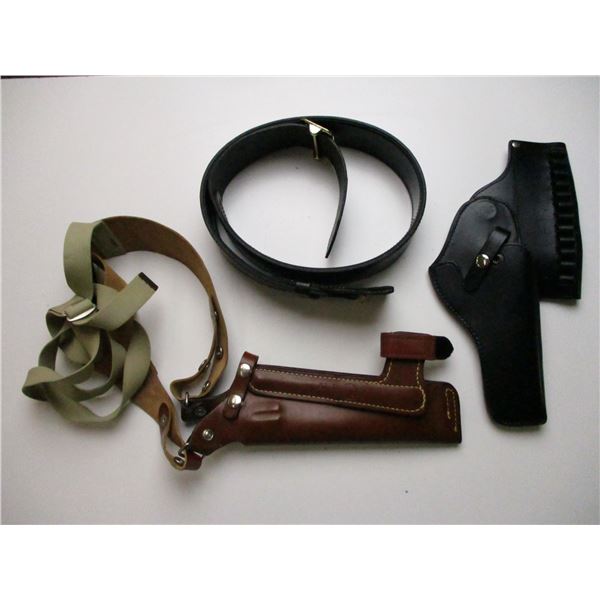 LEATHER HOLSTERS + BELT