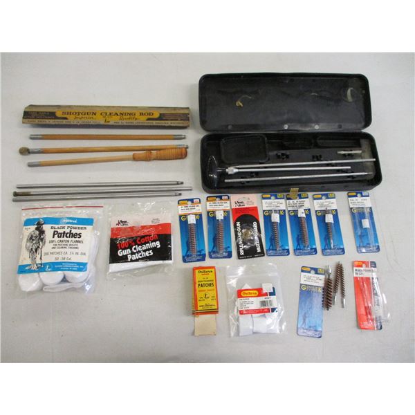 ASSORTED GUN CLEANING ACCESSORIES