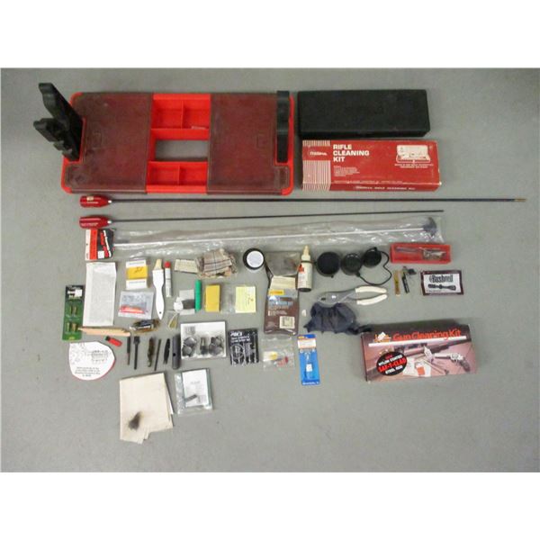 ASSORTED GUN CLEANING ACCESSORIES