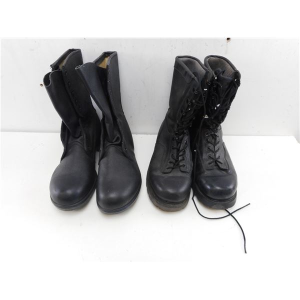 ALL BLACK VINYL BOOTS