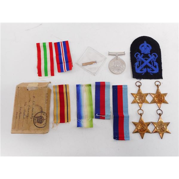 WWII BRITISH/CANADIAN MEDAL ETC LOT