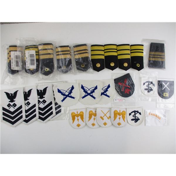 CANADIAN/ U.S. NAVY BADGES LOT