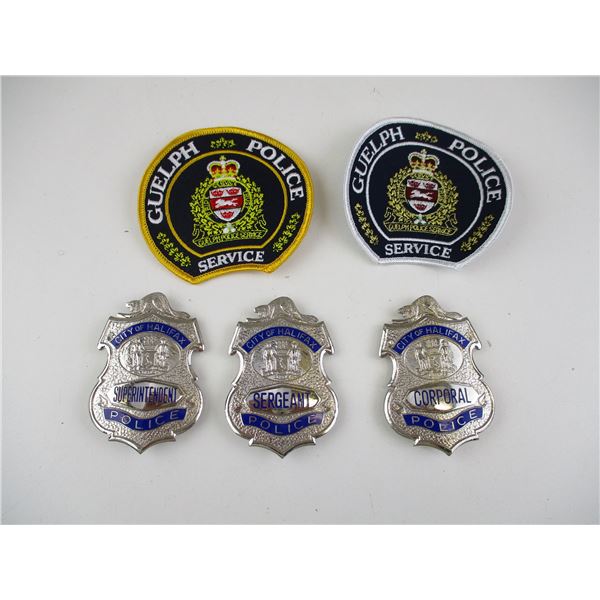 ASSORTED POLICE BADGES/PATCHES