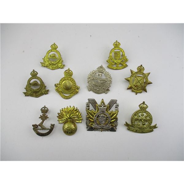 CANADIAN MILITARY CAP BADGES LOT