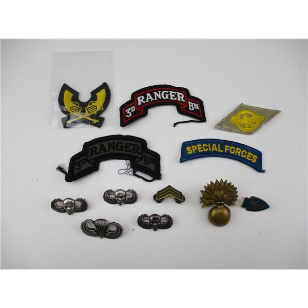 ASSORTED BADGES ETC