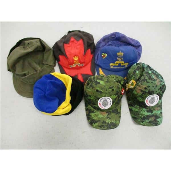 ASSORTED MILITARY HEADWEAR.