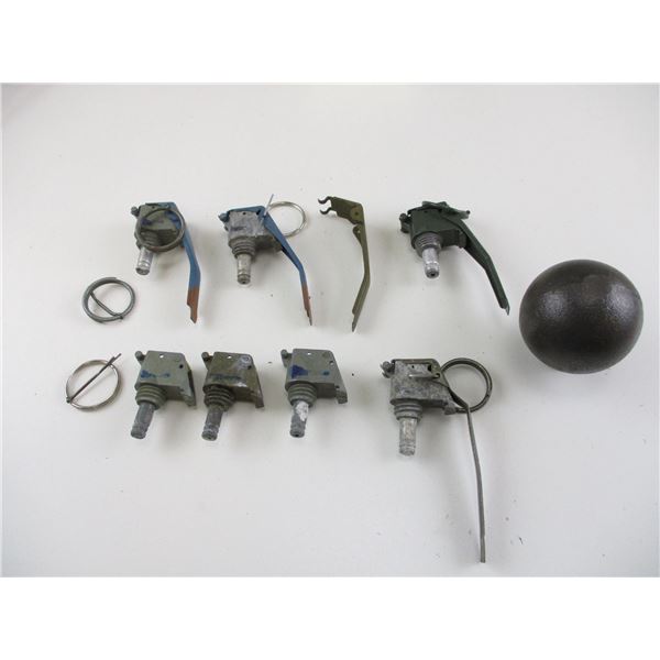 ASSORTED INERT GRENADE/ PARTS LOT