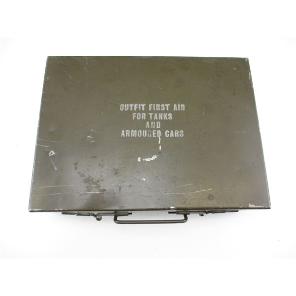 FIRST AID TANK/ARMOURED CAR METAL TIN