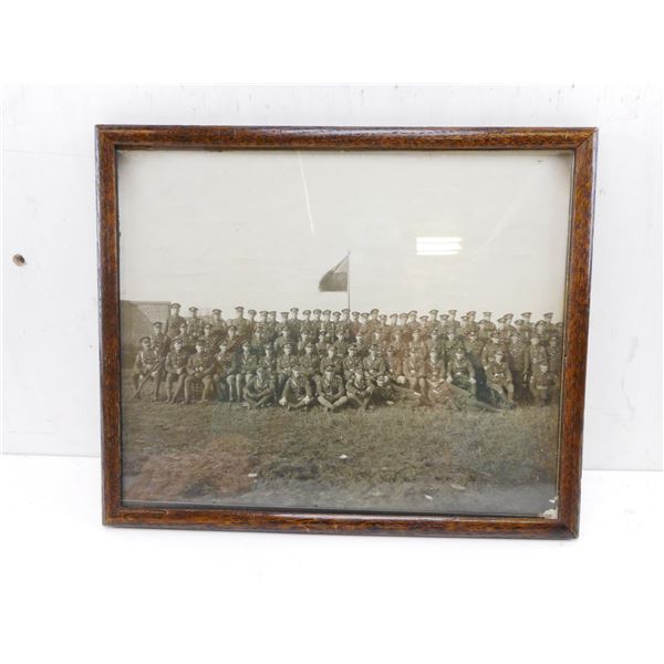 WWI TROOP PHOTO FRAMED PICTURE