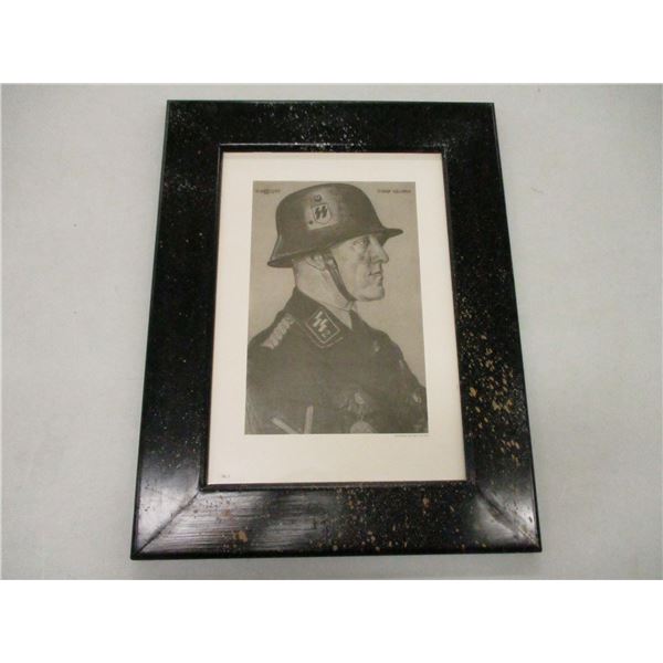 FRAMED GERMAN SOLDIER PRINT