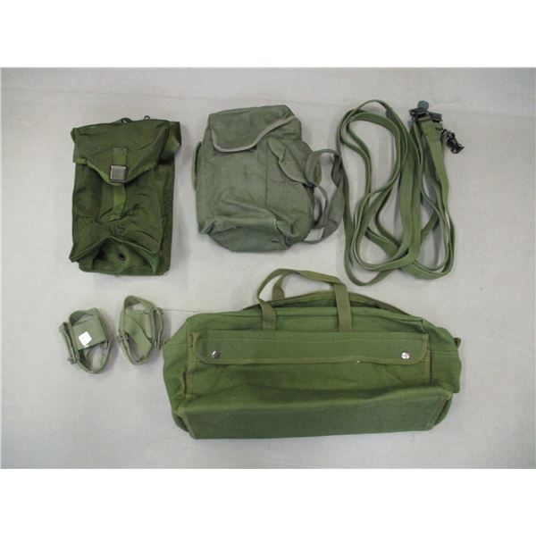 MILITARY TYPE POUCHES + BAG LOT