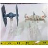 Image 5 : Star Wars Die Cast X Wing and Tie Fighters w/ Display Stands