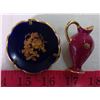 Image 4 : 2 Piece lot of Limoges France  China, Plate w/ Very Rare Water Pitcher