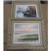 Image 1 : 2 L. Wood Paintings with Matching Frames