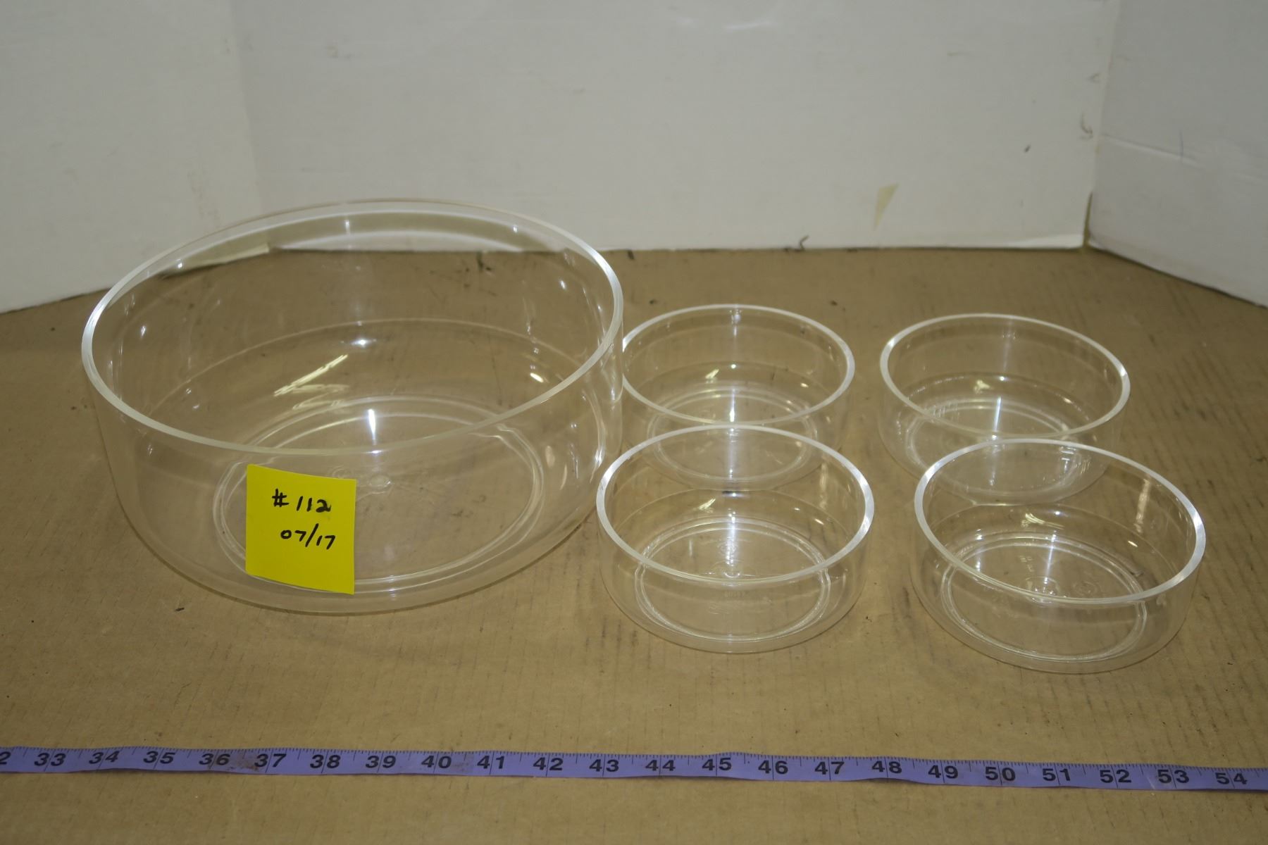 Clear Plastic Salad Bowl Set