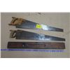 Image 1 : 2 Handsaws and Vintage Level
