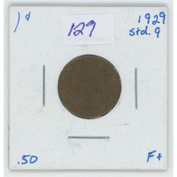 1929 Canadian 1 Cent Coin
