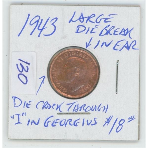 1943 Canadian 1 Cent Coin