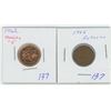 Image 1 : 1962 & 1963 Canadian 1 Cent Coins