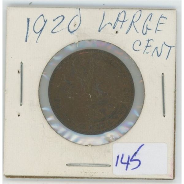 1920 Canadian 1 Cent Coin