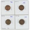 Image 1 : 1976 & 2 1977 & 1979 Canadian 1 Cent Coins