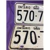 Image 2 : Pair of 1964 Ontario license plates