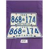 Image 1 : Pair of 1968 Ontario license plates
