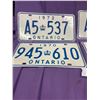 Image 2 : 2 pair 1970-1972 Ontario license plates