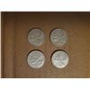 Image 1 : 4 Canada silver quarters 1962, 63