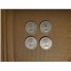 Image 2 : 4 Canada silver quarters 1962, 63