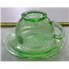 Image 3 : Uranium Glass Teacup & Saucer