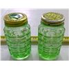 Image 3 : Uranium Glass Salt & Pepper Shakers