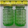 Image 4 : Uranium Glass Salt & Pepper Shakers