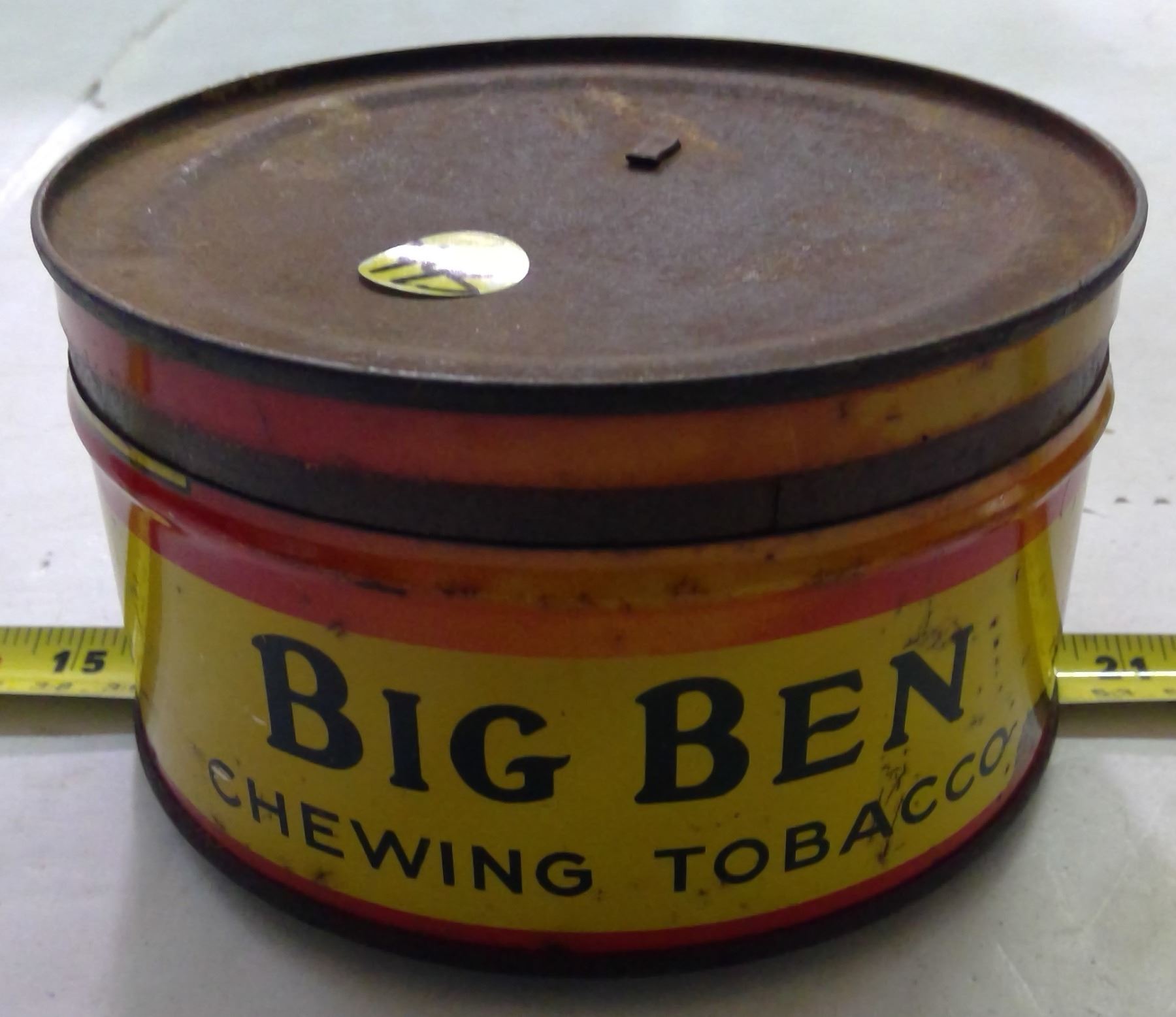 big ben tobacco tin Rare Pocket Clock Tower Design Big Ben Chewing Tobacco Tin