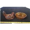 Image 3 : gold glass hen on a nest