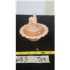 Image 2 : pink milk glass hen on a nest